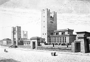 Reconstruction of the Temple of Solomon in Jerusalem by Charles Chipiez